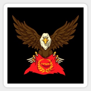 Eagle with SPQR flag Sticker